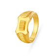 Rugged Style Gold Finger Ring For Men,,hi-res image number null