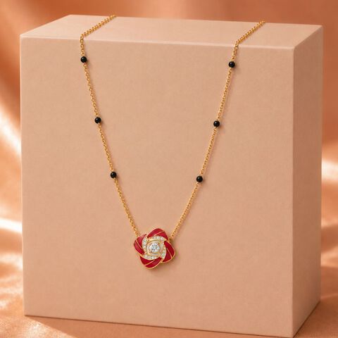 Scarlet Bloom Diamond Mangalsutra