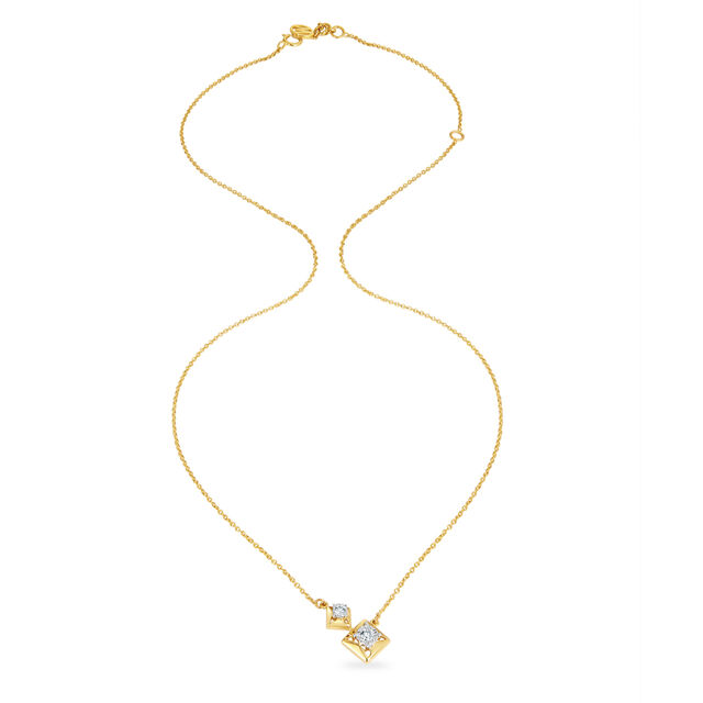 14KT Yellow Gold Shining Days Diamond Pendant With Chain,,hi-res image number null