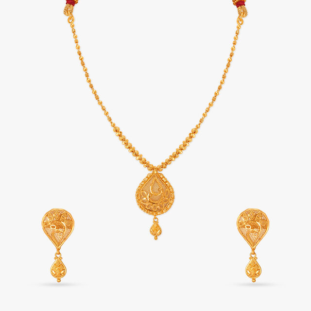 Floral Mesh Necklace Set,,hi-res image number null