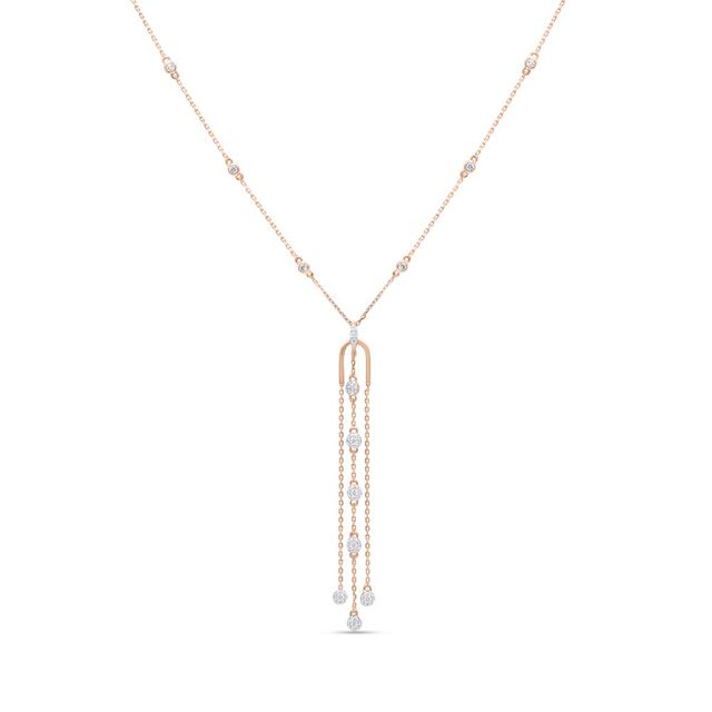 14 KT Rose Gold Enchanting Pendant With Chain,,hi-res image number null