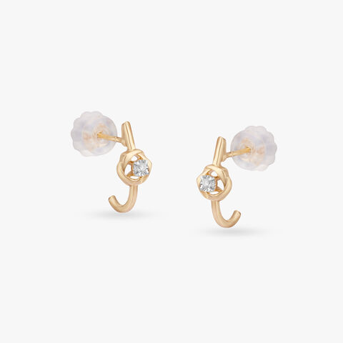 Bloom Nest Diamond Hoop Earrings