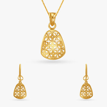 Chic Pendant and Earrings Set