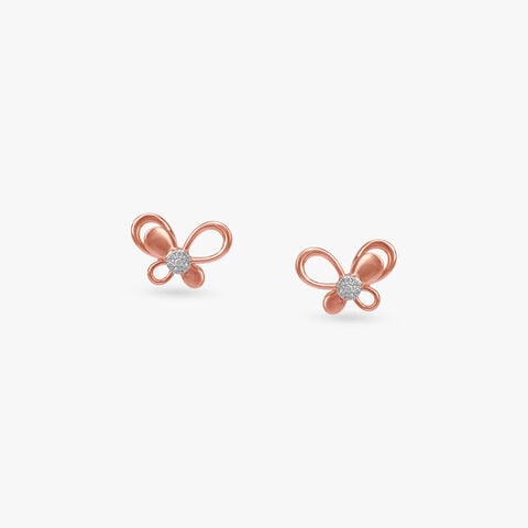 Twilight Wings Diamond Stud Earrings