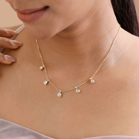 Graceful Drape Polki Diamond Necklace