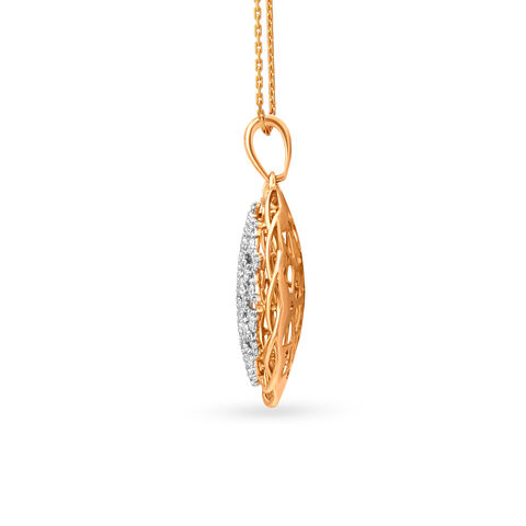 Radiant Grand Diamond Pendant in Rose Gold
