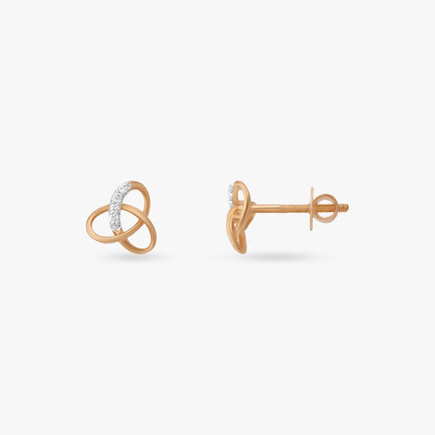 Interloop Spark Diamond Stud Earrings