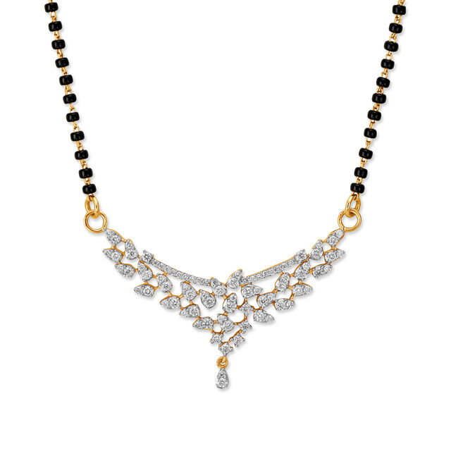 Traditional Gold and Diamond Mangalsutra,,hi-res image number null