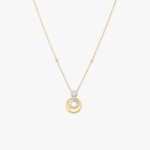 Soft Spectrum Diamond Pendant with Chain