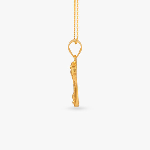 Blossom Frame Gold Pendant