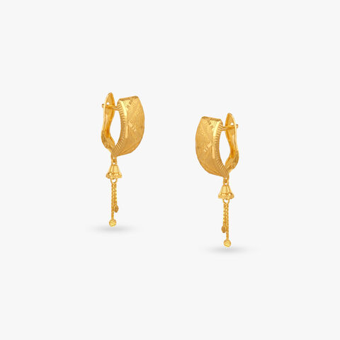 Radiance Carved Gold Hoop Earrings