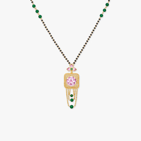 Lotus Cascade Gold Mangalsutra