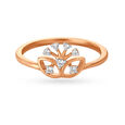 18KT Gold Ring With A Floral Crown,,hi-res image number null
