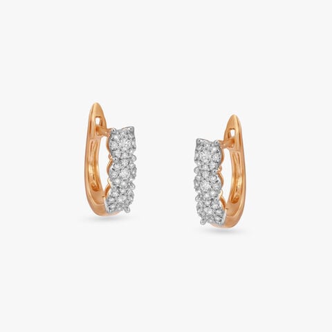 Trio Spark Diamond Hoop Earrings