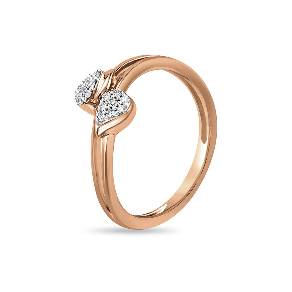 Moissanite leaf engagement ring, antique style rose gold ring with diamonds  / Lyonella | Eden Garden Jewelry™