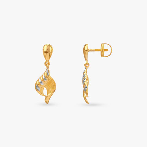 Flame Luxe Gold Drop Earrings