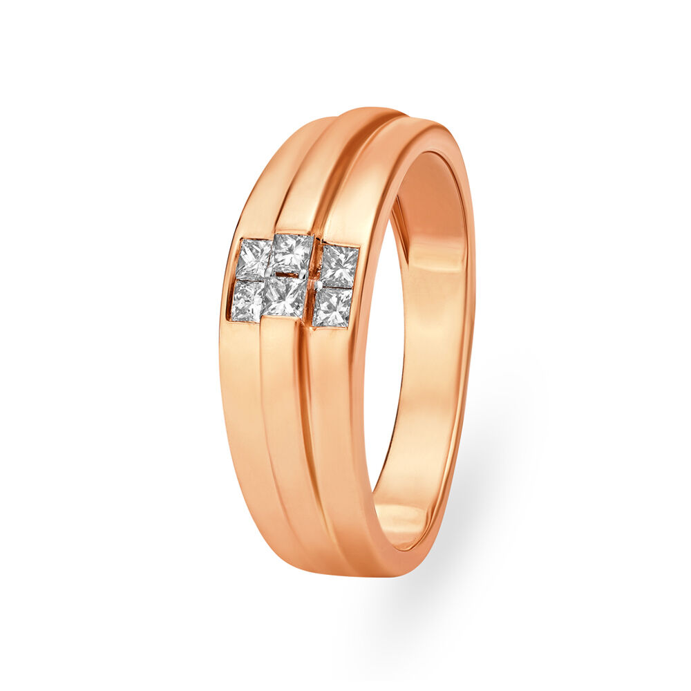 Kwiat | The Kwiat Setting Princess Cut Diamond Engagement Ring with a Thin  Pave Diamond Band in 18K Rose Gold - Kwiat