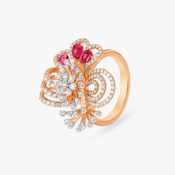 Enchanting Diamond and Tourmaline Ring