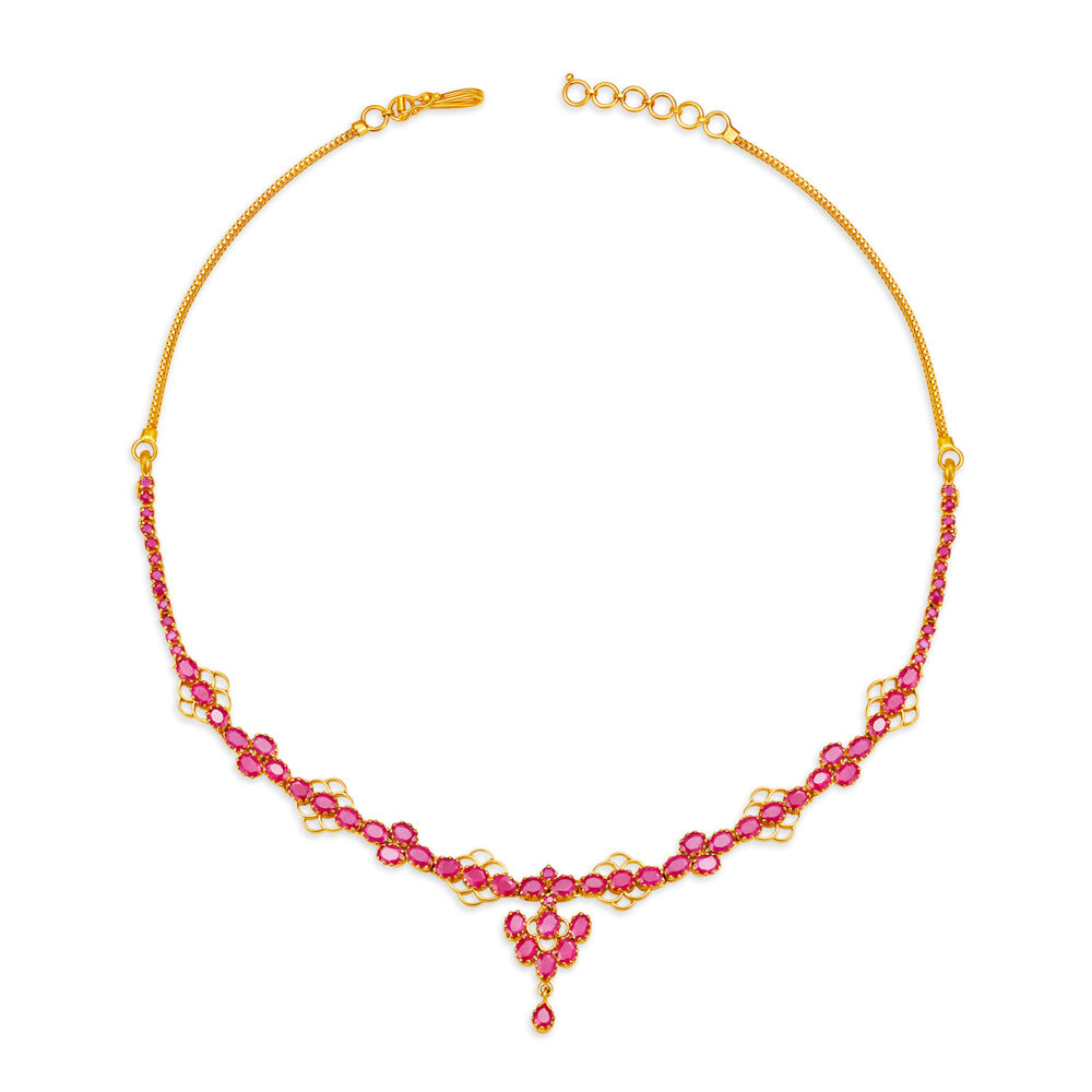 Tanishq ruby and emerald necklace on sale