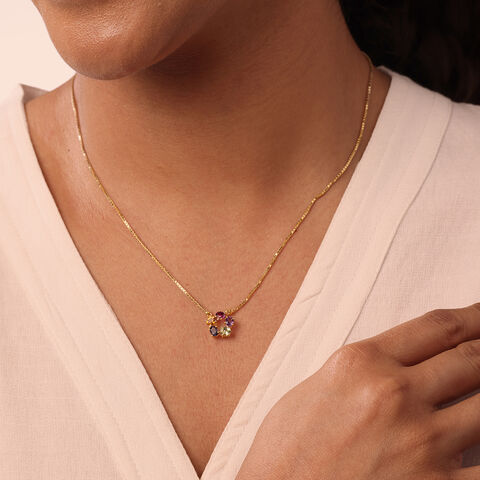 Prismatic Glow 14 Kt Gold & Gemstone Necklace