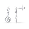 Beauteous 950 Pure Platinum And Diamond Earrings,,hi-res image number null