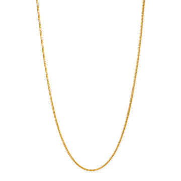 22KT Yellow Gold Effulgent Subtle Heart Carved Motif Gold Chain
