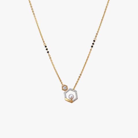 Hexagon Harmony Diamond Mangalsutra