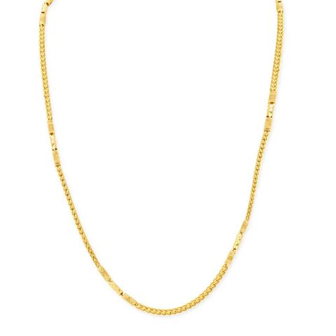 Exuberant Carved Gold Chain for Men