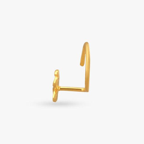 Graceful Wings Gold Nose Pin
