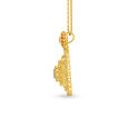 Ethereal Floral Motif Ruby Gold Pendant,,hi-res image number null