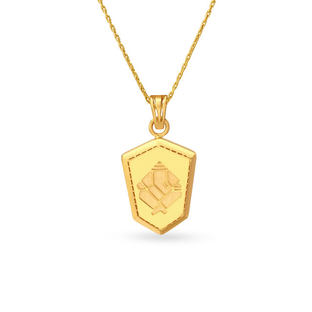 Ganesha Engraved Men's Laser Cut Pendant,,hi-res image number null