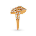 Elaborate 18 Karat Rose Gold And Diamond Finger Ring,,hi-res image number null