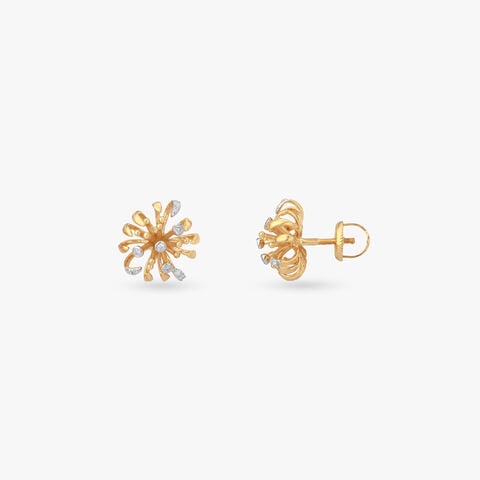 Luminous Burst Diamond Stud Earrings