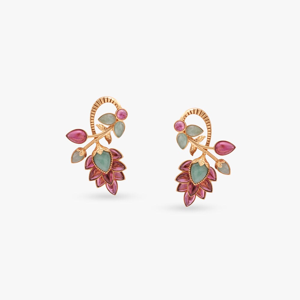 Bloom Trail Gold Stud Earrings