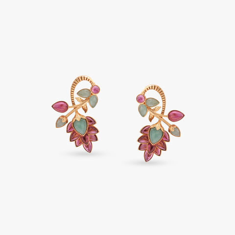 Bloom Trail Gold Stud Earrings