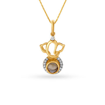 Religious Shri Ganesh Diamond Pendant