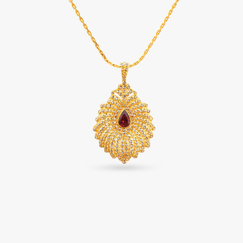 Enchanted Gold Open Polki Pendant