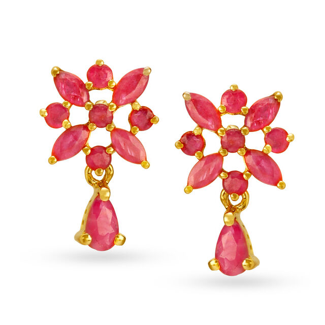 Kumuda Ruby Drop Earrings