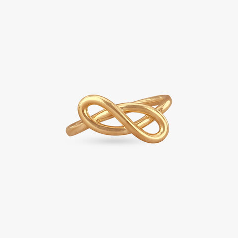 Infinity Whisper Gold Ring