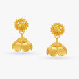 Contemporary Floral Gold Jhumka Earrings,,hi-res image number null