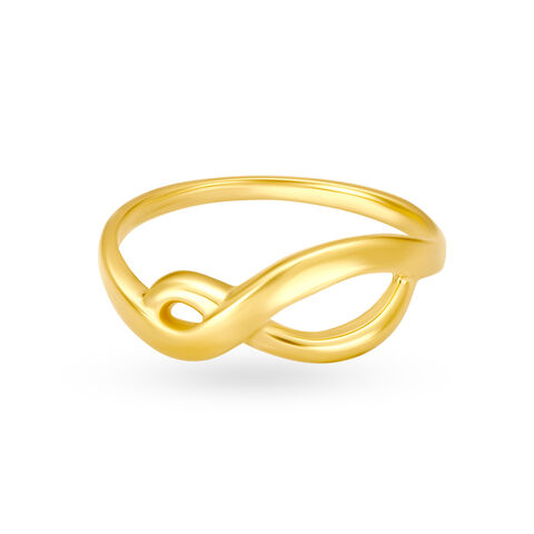 Timeless 22 Karat Yellow Gold Infinity Design Finger Ring alternate view 1