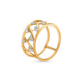 14 KT Yellow Gold Bold Diamond Ring,,hi-res image number null