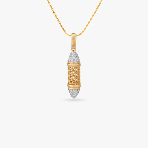 Cylindric Majesty Diamond Pendant For Men