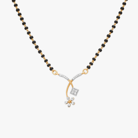 Floral Grace Diamond Mangalsutra