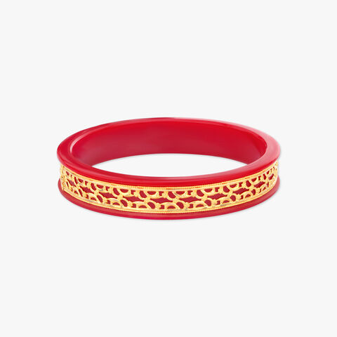 Crimson Pola Gold Bangle