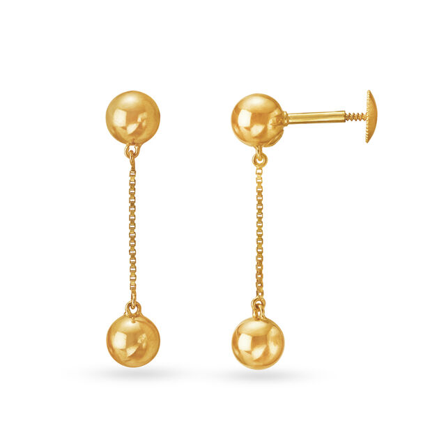 Sophisticated Gold Drop Earrings,,hi-res image number null