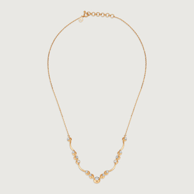 Crescent Charisma 14Kt Diamond Necklace,,hi-res image number null