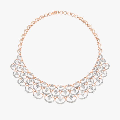 Shimmering Embrace Natural diamond Necklace Set