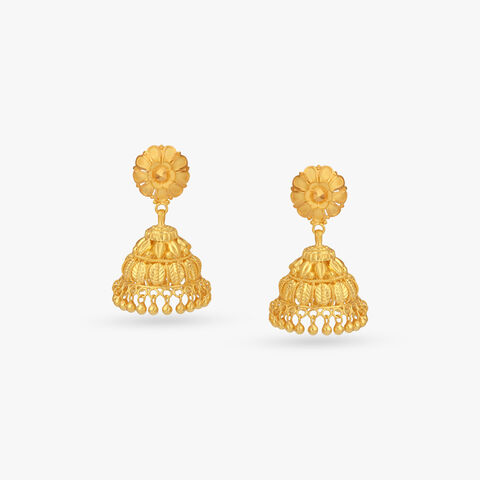 Floral Bell Drop Jhumka