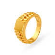Unique Geometric Gold Ring for Men,,hi-res image number null